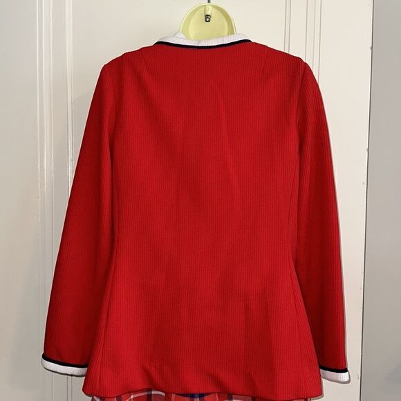 Vintage 70s Jerell of Texas red, white & blue sleeveless mini dress with jacket - Picture 9 of 10